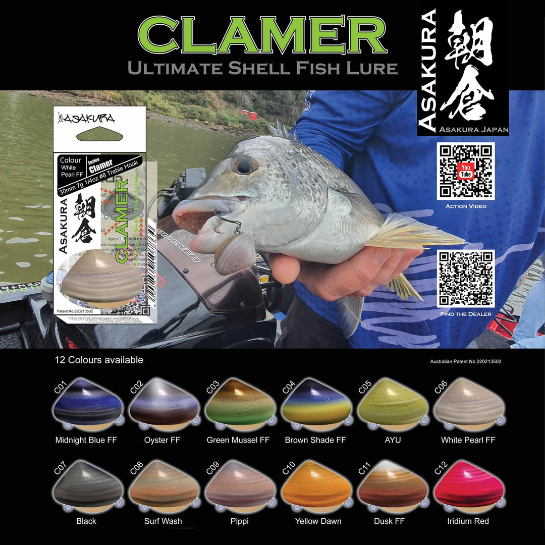 ASAKURA CLAMER HARD PIPI MUSSEL LURE IN STORE!