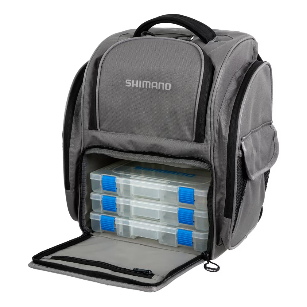 Shimano Back Pack Large With Tackle Box Grey