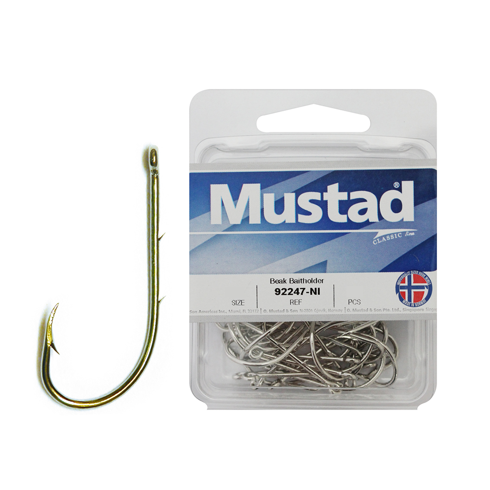 Mustad 92247 Nickle Beak Baitholder Hooks